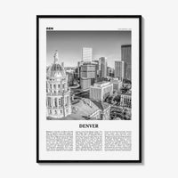 Denver Print Black and White No 2, Denver Wall Art, Denver Poster, Denver Photo, Denver Wall Decor, Colorado, USA, United States