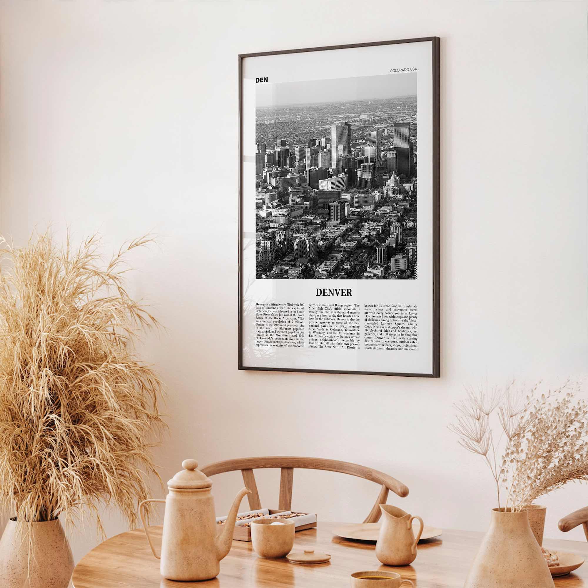 Denver Print Black and White No 3, Denver Wall Art, Denver Poster, Denver Photo, Denver Wall Decor, Colorado, USA, United States