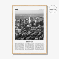 Denver Print Black and White No 3, Denver Wall Art, Denver Poster, Denver Photo, Denver Wall Decor, Colorado, USA, United States