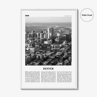 Denver Print Black and White No 3, Denver Wall Art, Denver Poster, Denver Photo, Denver Wall Decor, Colorado, USA, United States