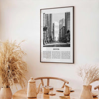 Denver Print Black and White No 4, Denver Wall Art, Denver Poster, Denver Photo, Denver Wall Decor, Colorado, USA, United States