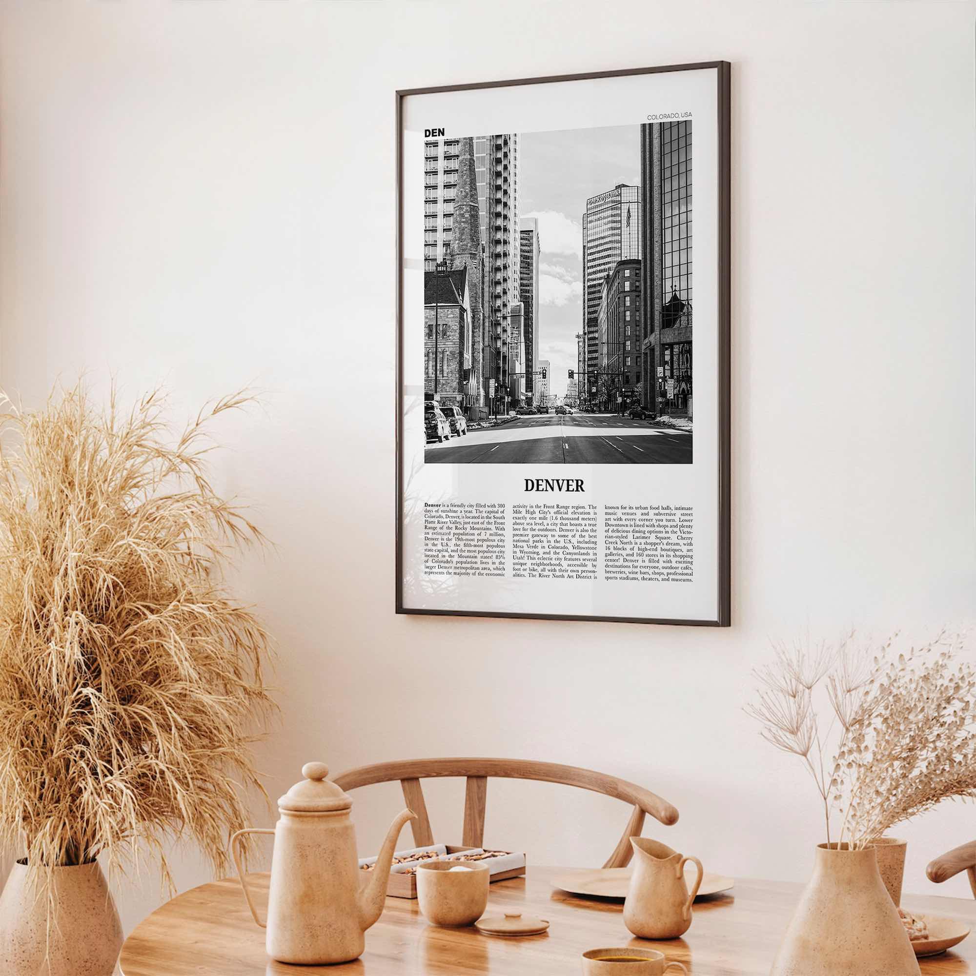 Denver Print Black and White No 4, Denver Wall Art, Denver Poster, Denver Photo, Denver Wall Decor, Colorado, USA, United States