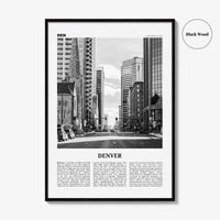 Denver Print Black and White No 4, Denver Wall Art, Denver Poster, Denver Photo, Denver Wall Decor, Colorado, USA, United States
