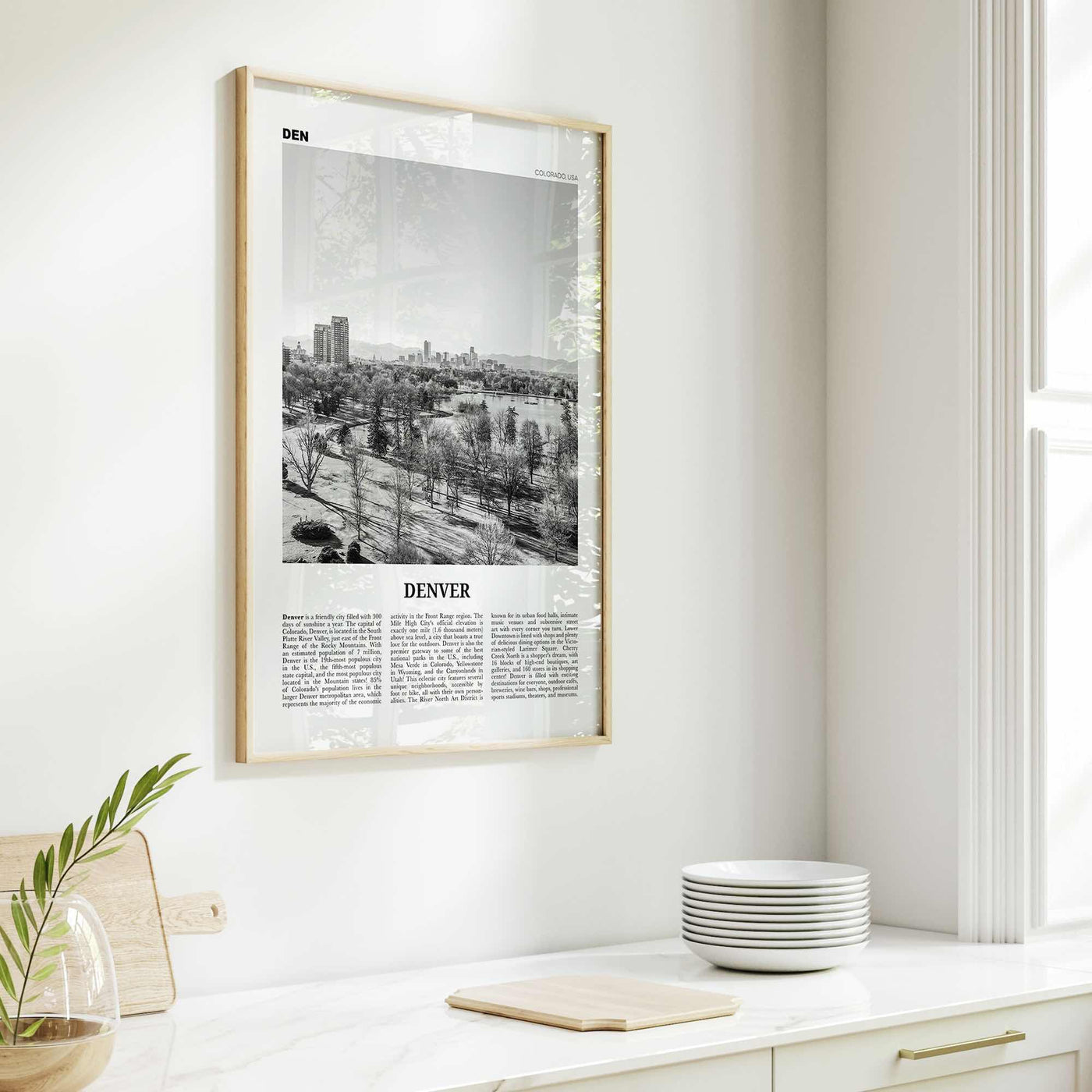 Denver Print Black and White No 5, Denver Wall Art, Denver Poster, Denver Photo, Denver Wall Decor, Colorado, USA, United States