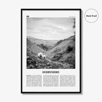 Derbyshire Print Black and White, Derbyshire Wall Art, Derbyshire Poster, Derbyshire Photo, Derbyshire Map, England, UK, United Kingdom