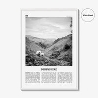 Derbyshire Print Black and White, Derbyshire Wall Art, Derbyshire Poster, Derbyshire Photo, Derbyshire Map, England, UK, United Kingdom