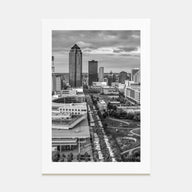 Des Moines Photo B&W Poster