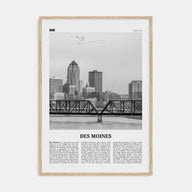 Des Moines Travel B&W No 1 Poster
