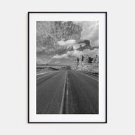 Desert Road Photo B&W Poster