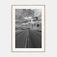 Desert Road Photo B&W Poster