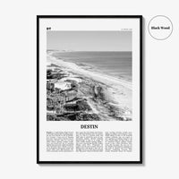 Destin Print Black and White No 1, Destin Wall Art, Destin Poster, Destin Photo, Destin Wall Décor, Florida, USA, United States, America