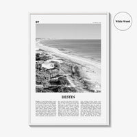 Destin Print Black and White No 1, Destin Wall Art, Destin Poster, Destin Photo, Destin Wall Décor, Florida, USA, United States, America