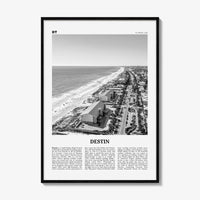 Destin Print Black and White No 2, Destin Wall Art, Destin Poster, Destin Photo, Destin Wall Décor, Florida, USA, United States, America