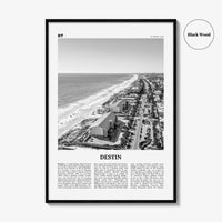 Destin Print Black and White No 2, Destin Wall Art, Destin Poster, Destin Photo, Destin Wall Décor, Florida, USA, United States, America