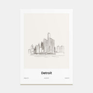 Detroit Drawn Poster