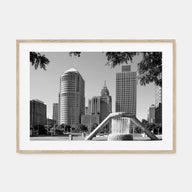Detroit Landscape B&W Poster