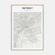 Detroit Map Portrait Poster