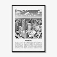 Detroit Print Black and White No 1, Detroit Wall Art, Detroit Poster, Detroit Photo, Detroit Decor, Michigan, USA, United States, America