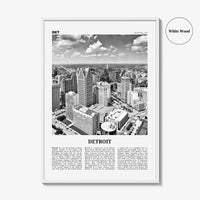 Detroit Print Black and White No 1, Detroit Wall Art, Detroit Poster, Detroit Photo, Detroit Decor, Michigan, USA, United States, America