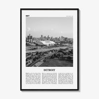 Detroit Print Black and White No 2, Detroit Wall Art, Detroit Poster, Detroit Photo, Detroit Decor, Michigan, USA, United States