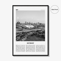Detroit Print Black and White No 2, Detroit Wall Art, Detroit Poster, Detroit Photo, Detroit Decor, Michigan, USA, United States