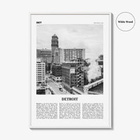 Detroit Print Black and White No 3, Detroit Wall Art, Detroit Poster, Detroit Photo, Detroit Decor, Michigan, USA, United States