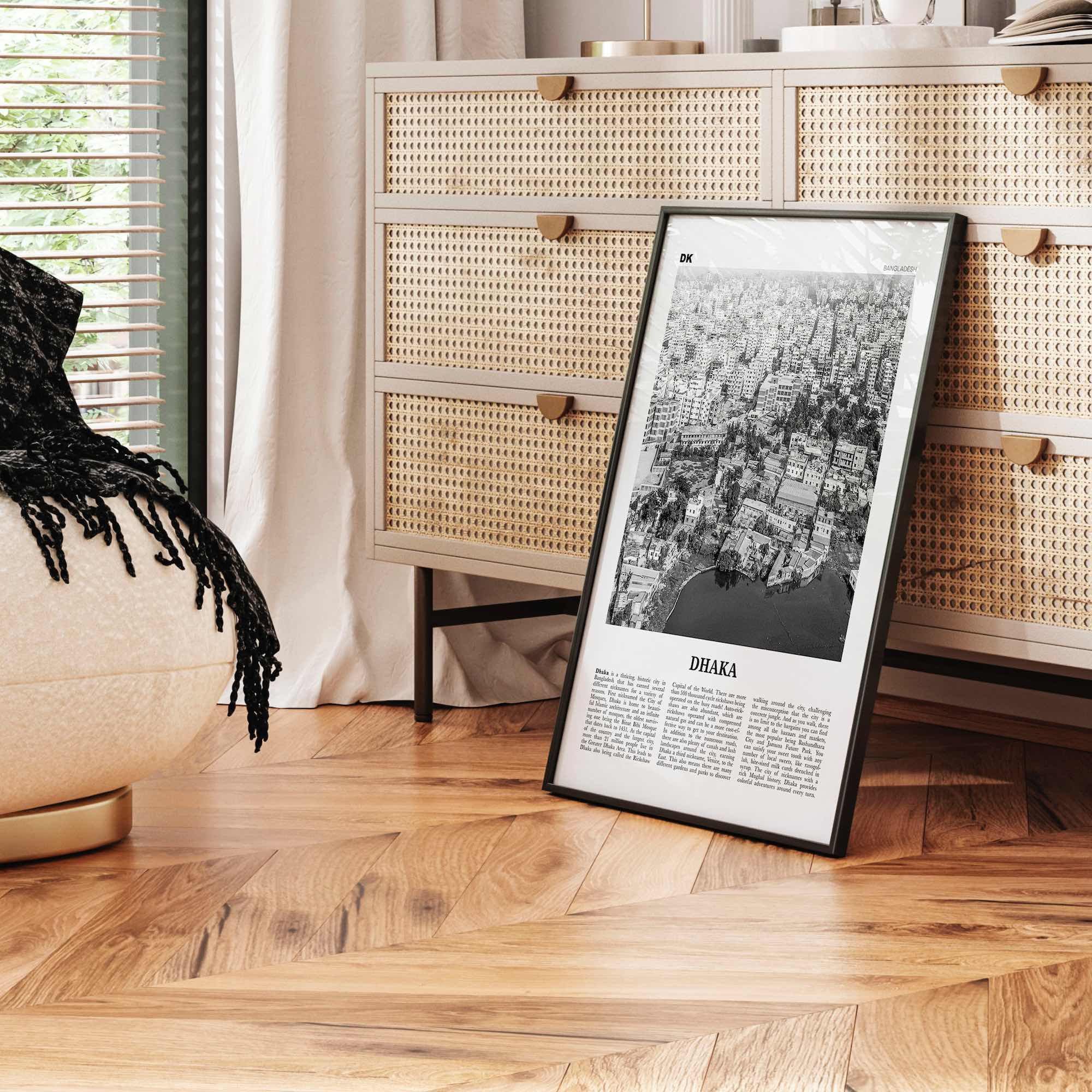 Dhaka Print Black and White, Dhaka Wall Art, Dhaka Poster, Dhaka Photo, Dhaka Wall Décor, Bangladesh, Dacca