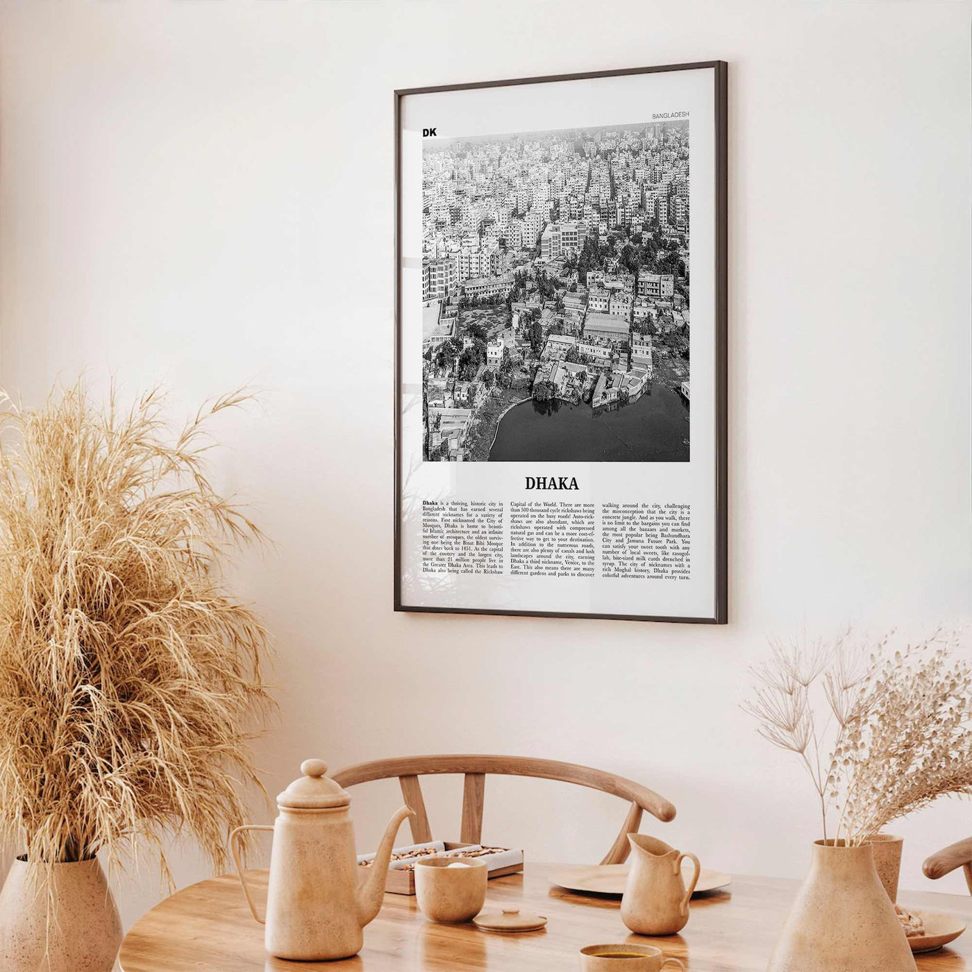 Dhaka Print Black and White, Dhaka Wall Art, Dhaka Poster, Dhaka Photo, Dhaka Wall Décor, Bangladesh, Dacca