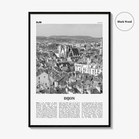Dijon Print Black and White, Dijon Wall Art, Dijon Poster, Dijon Photo, Dijon Wall Décor, Dijon Map, France