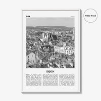Dijon Print Black and White, Dijon Wall Art, Dijon Poster, Dijon Photo, Dijon Wall Décor, Dijon Map, France