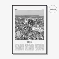 Dijon Print Black and White, Dijon Wall Art, Dijon Poster, Dijon Photo, Dijon Wall Décor, Dijon Map, France