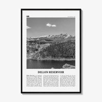Dillon Reservoir Print Black and White, Dillon Reservoir Wall Art, Dillon Reservoir Poster, Dillon Reservoir Photo, Colorado, USA