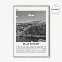 Dillon Reservoir Print Black and White, Dillon Reservoir Wall Art, Dillon Reservoir Poster, Dillon Reservoir Photo, Colorado, USA