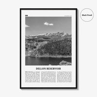Dillon Reservoir Print Black and White, Dillon Reservoir Wall Art, Dillon Reservoir Poster, Dillon Reservoir Photo, Colorado, USA