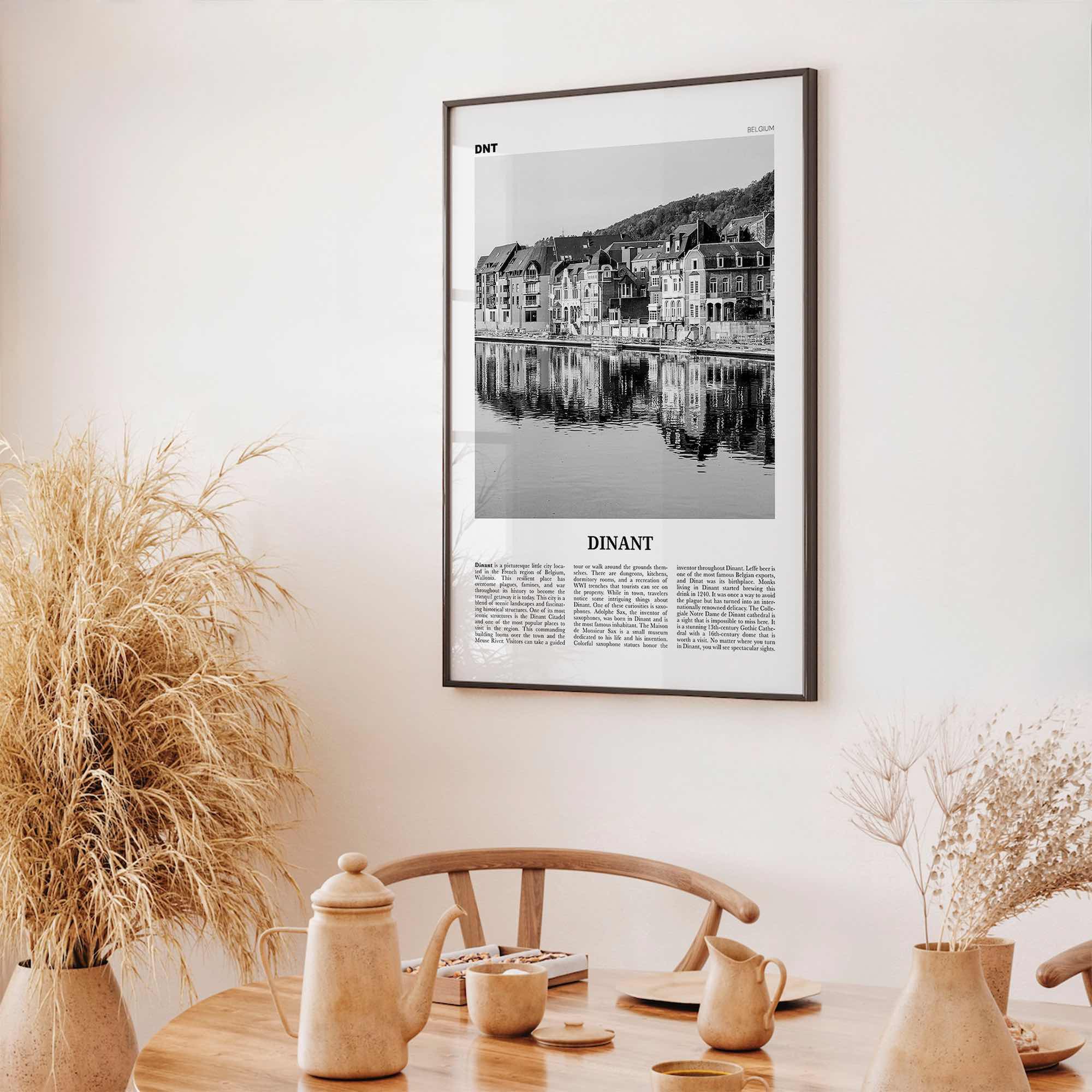 Dinant Print Black and White, Dinant Wall Art, Dinant Poster, Dinant Photo, Dinant Wall Décor, Belgium, Wallonia, Namur, Walloon