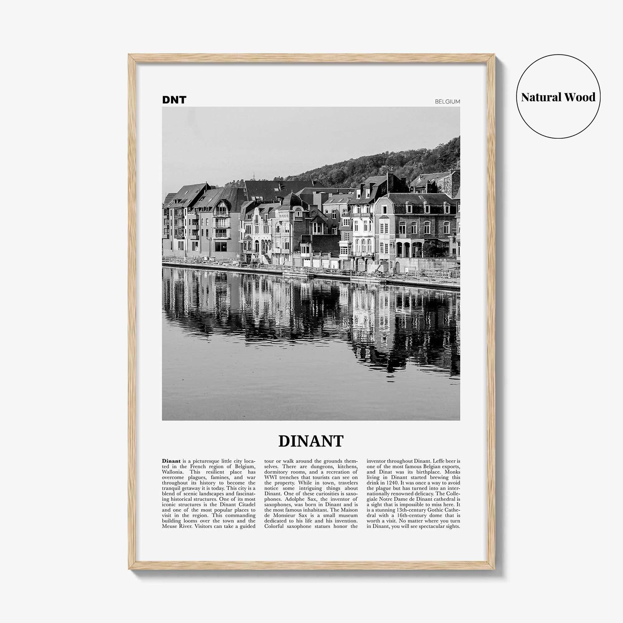 Dinant Print Black and White, Dinant Wall Art, Dinant Poster, Dinant Photo, Dinant Wall Décor, Belgium, Wallonia, Namur, Walloon