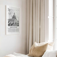 District of Columbia Print Black and White, District of Columbia  Wall Art, District of Columbia Poster,  District of Columbia Photo, DC