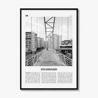 Diyarbakir Print Black and White, Diyarbakir Wall Art, Diyarbakir Poster, Diyarbakir Photo, Diyarbakir Wall Décor, Diyarbakir Map, Turkey