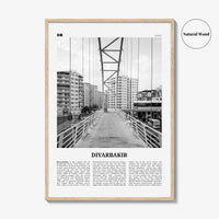 Diyarbakir Print Black and White, Diyarbakir Wall Art, Diyarbakir Poster, Diyarbakir Photo, Diyarbakir Wall Décor, Diyarbakir Map, Turkey