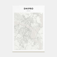 Dnipro Map Portrait Poster