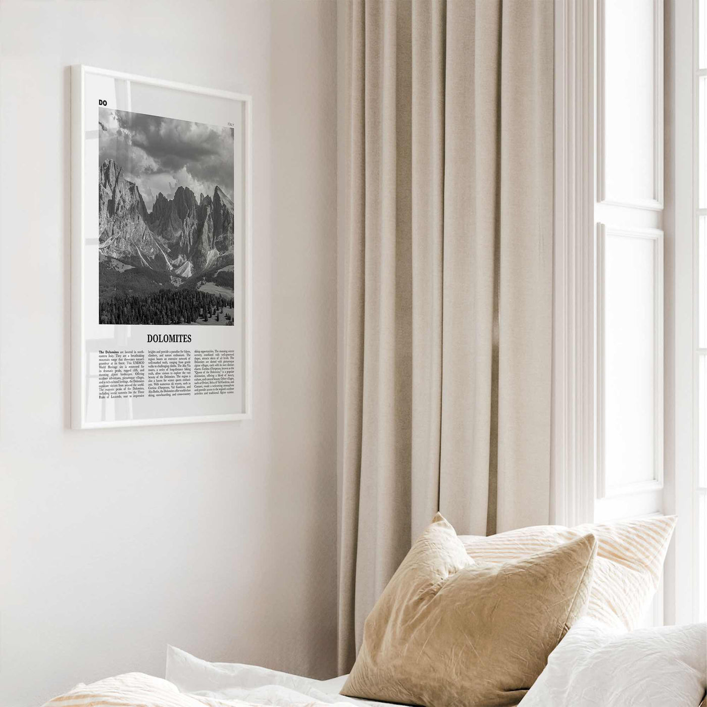 Dolomites Print Black and White, Dolomites Wall Art, Dolomites Poster, Dolomites Photo, Dolomites Wall Décor, Dolomites Map, Italy