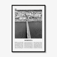 Dominica Print Black and White, Dominica Wall Art, Dominica Poster, Dominica Photo, Dominica Wall Decor, Country Print, Roseau, Caribbean
