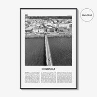 Dominica Print Black and White, Dominica Wall Art, Dominica Poster, Dominica Photo, Dominica Wall Decor, Country Print, Roseau, Caribbean