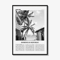 Dominican Republic Print Black and White No 1, Dominican Wall Art, Dominican Poster, Dominicana, Dominica, Santo Domingo, Caribbean