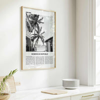 Dominican Republic Print Black and White No 1, Dominican Wall Art, Dominican Poster, Dominicana, Dominica, Santo Domingo, Caribbean