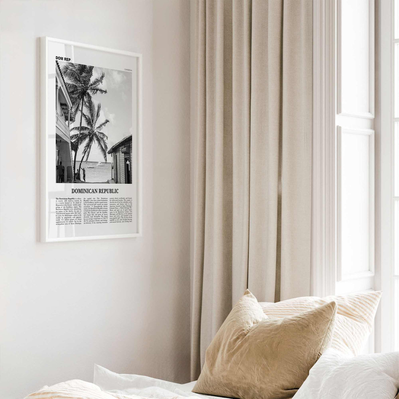 Dominican Republic Print Black and White No 1, Dominican Wall Art, Dominican Poster, Dominicana, Dominica, Santo Domingo, Caribbean