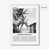 Dominican Republic Print Black and White No 1, Dominican Wall Art, Dominican Poster, Dominicana, Dominica, Santo Domingo, Caribbean