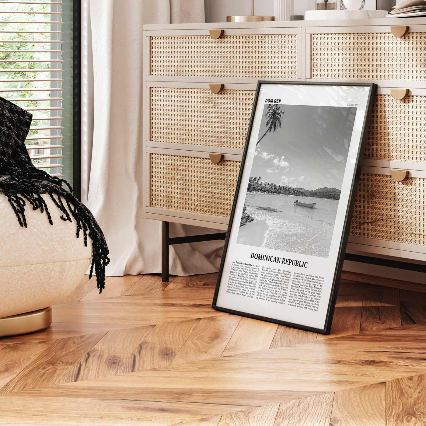 Dominican Republic Print Black and White No 2, Dominican Wall Art, Dominican Poster, Dominicana, Dominica, Santo Domingo, Caribbean