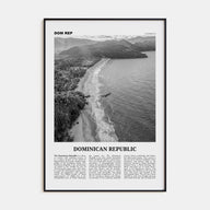 Dominican Republic Travel B&W No 3 Poster