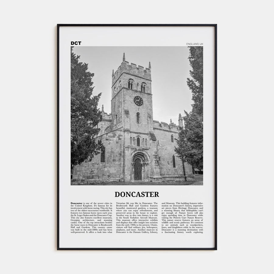 Doncaster Travel B&W Poster